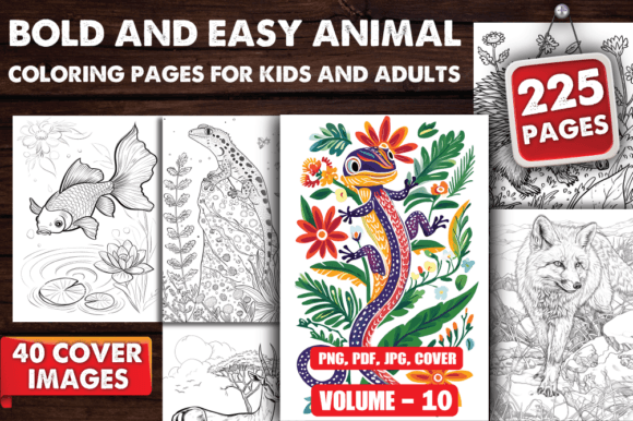 Download Bold and Easy Animal Coloring Pages V-10 - Animal Collection