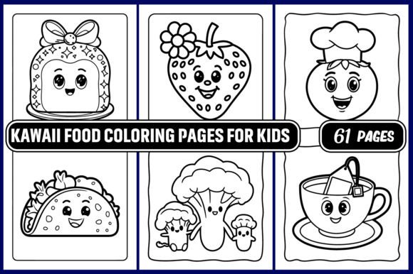 Download Cute Kawaii Food Coloring Pages for Kids - Cute Collection