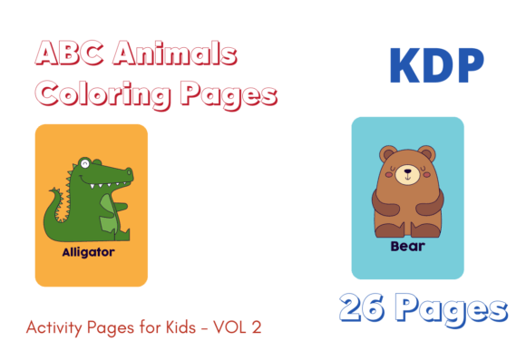 Download ABC Animals Coloring Pages-VOL2 I KDP - Animal Collection