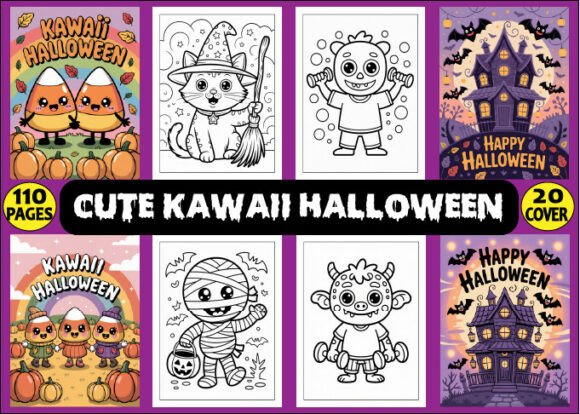 Download Cute Kawaii Halloween Coloring Pages - Cute Collection