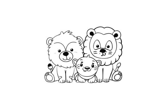Download Cute Fuzzy Friends Animals Coloring Page - Premium Resources