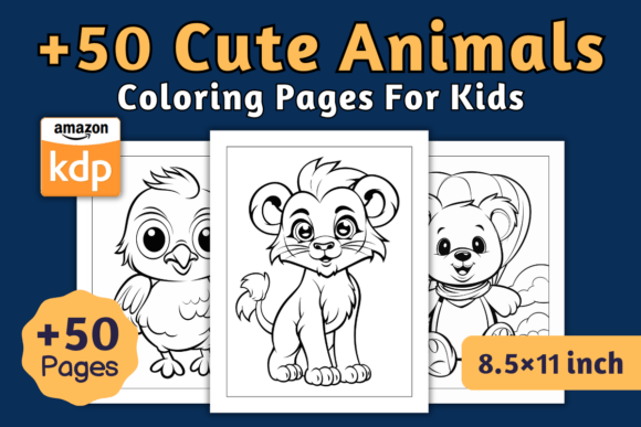 Download +50 Cute Animals Coloring Pages for Kids - Cute Collection