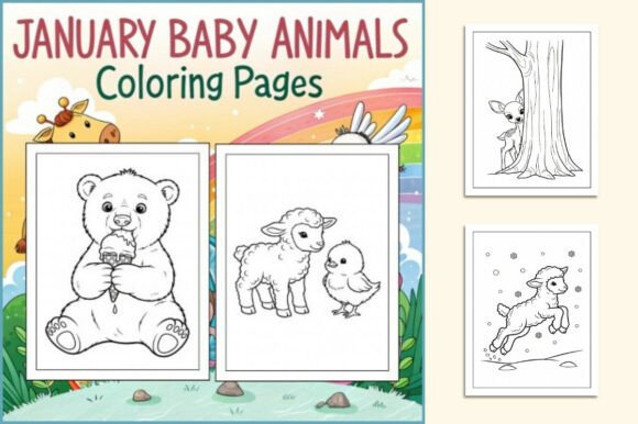 Download January Baby Animals Coloring Book - Animal Collection