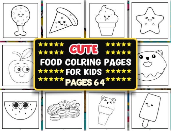 Download Cute Food Coloring Pages for Children - Cute Collection