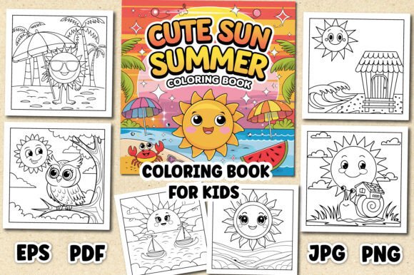 Download Cute Sun Summer Coloring Pages for Kids - Cute Collection