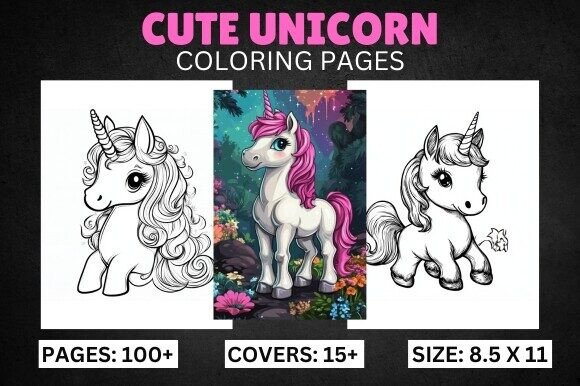 Download 100 Cute Unicorn Coloring Pages for Kids - Cute Collection