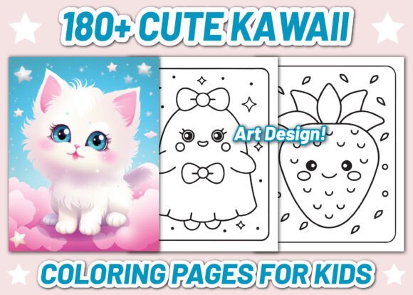 Download 180 Cute Kawaii Coloring Pages for Kids - Cute Collection