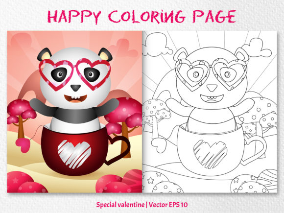 Download A Cute Panda - Coloring Pages Graphic - Cute Collection