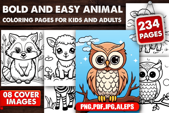 Download 234 Bold and Easy Animal Coloring Pages - Animal Collection