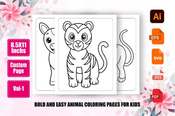 Download Bold and Easy Animal Coloring Pages Vol - Animal Collection