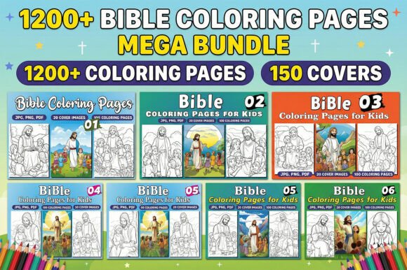 Download 1200+ Bible Coloring Pages Mega Bundle - Bible Collection