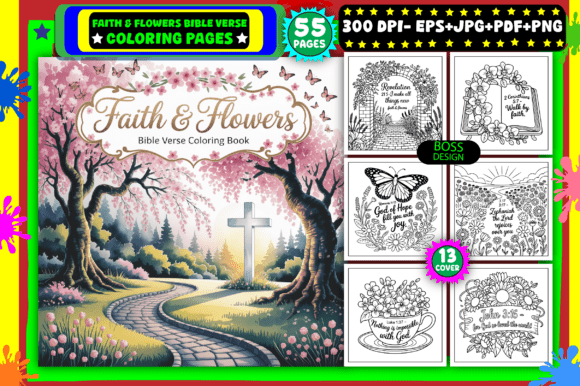 Download Faith &amp; Flowers Bible Verse Coloring - Bible Collection