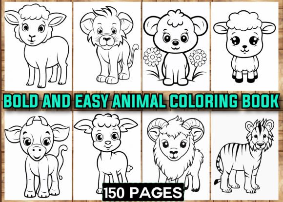 Download Bold and Easy Animal Coloring Pages KDP - Animal Collection