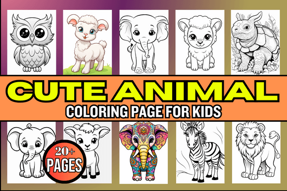 Download Cute Animal Coloring Page for Kids - Cute Collection