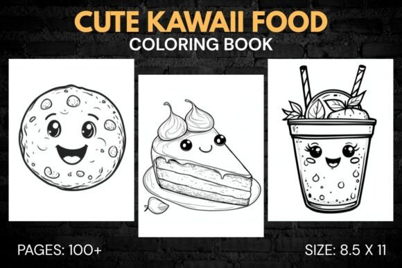 Download Cute Kawaii Food Coloring Page - Cute Collection