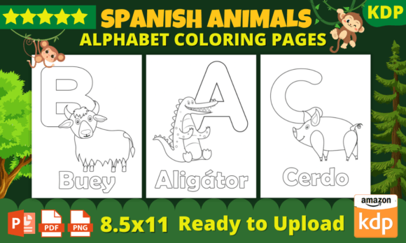 Download Spanish Animals Alphabet Coloring Pages (spanish) - Animal Collection