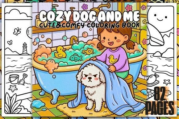 Download Cozy Dog and Me Cute&amp;Cozy Coloring Book - Cute Collection