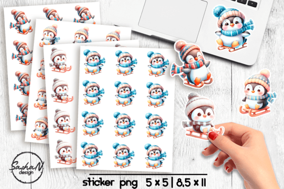 Download Penguin Cute Winter Stickers Png - Cute Collection