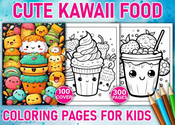 Download Cute Kawaii Food Coloring Pages for Kids - Cute Collection
