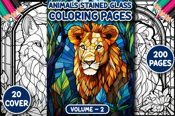 Download 200 Animals Stained Glass Coloring Pages - Animal Collection