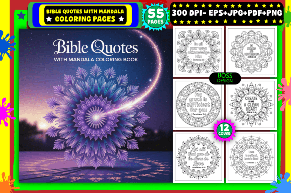 Download Bible Quotes with Mandala Coloring Pages - Bible Collection