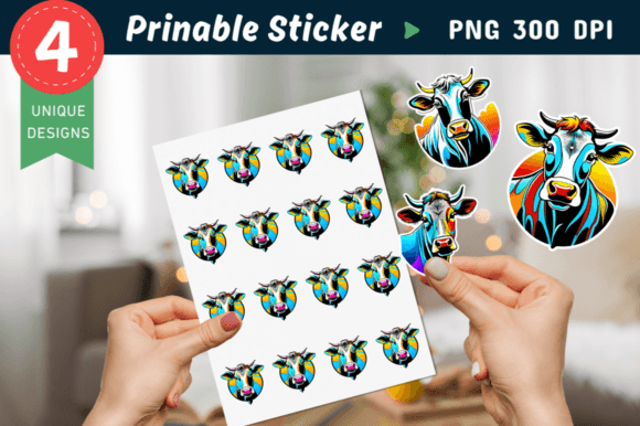 Download Cow Sticker, Bubble Cow, Cute Cow PNG - Cute Collection