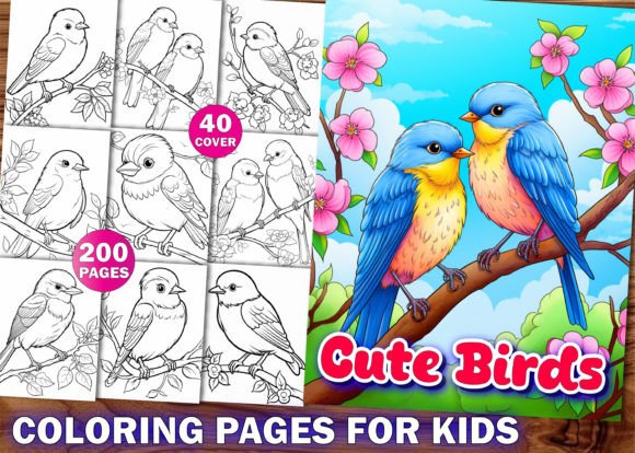 Download 200 Cute Birds Coloring Pages for Kids - Cute Collection