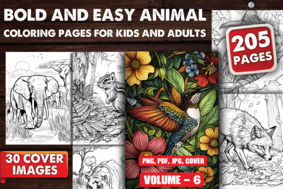 Download Bold and Easy Animal Coloring Pages V-06 - Animal Collection