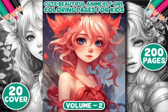 Download 200 Cute Beautiful Anime Girl Color Page - Cute Collection