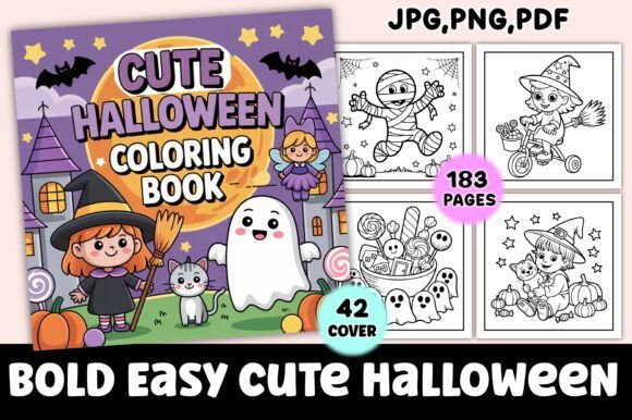 Download Bold Easy Cute Halloween Coloring Pages - Cute Collection