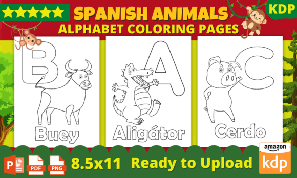 Download Spanish Animals Alphabet Coloring Pages - Animal Collection