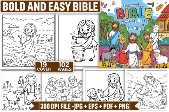 Download Bold and Easy Bible Coloring Pages - Bible Collection