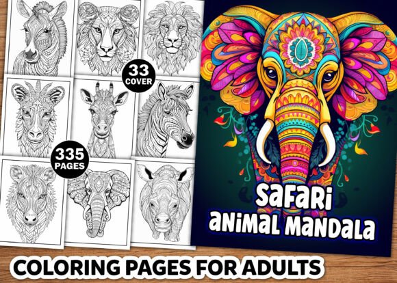 Download Safari Animal Mandala Coloring Pages - Animal Collection