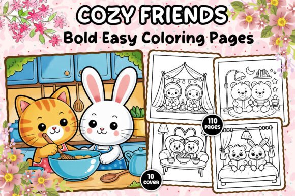 Download Cozy Friends Cute &amp; Comfy Coloring Pages - Cute Collection