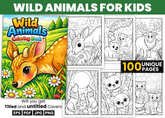 Download Wild Animals Kids Coloring Book Pages - Animal Collection