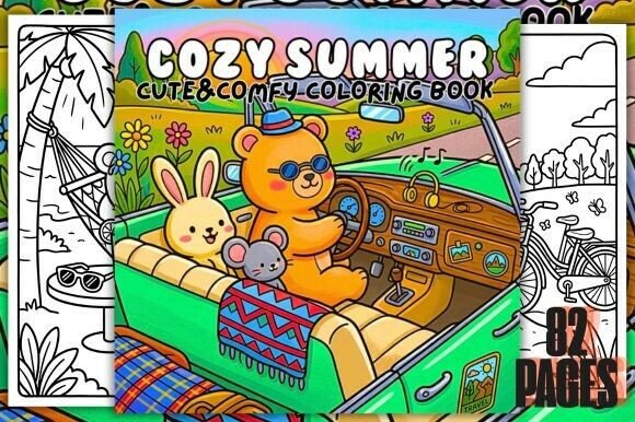 Download Cozy Summer Cute&amp;Comfy Coloring Book - Cute Collection