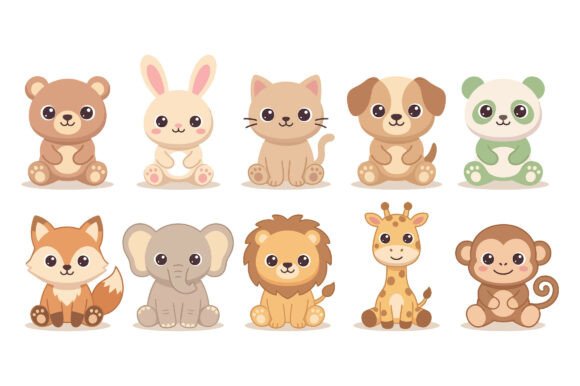 Download Cute Animals Kids Illustration Bundle - Cute Collection