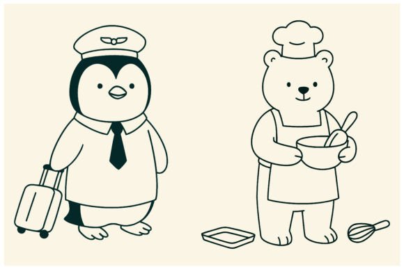 Download Cute Animal Professions - Cute Collection