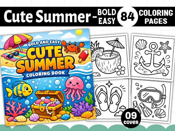 Download Bold Easy Cute Summer Coloring Pages - Cute Collection