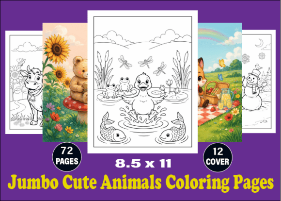 Download 72 Jumbo Cute Animals Coloring Pages - Cute Collection