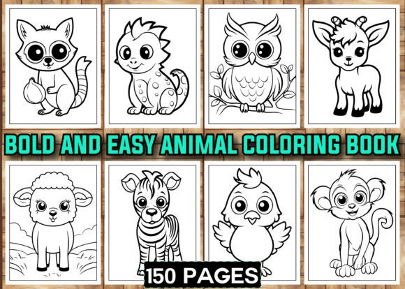 Download 150 Bold and Easy Animal Coloring Pages - Animal Collection