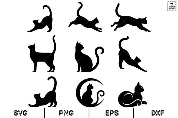 Download Cat Silhouette Set, Animal, Svg - Animal Collection