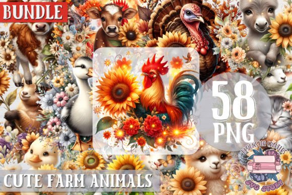 Download Animals Farm Sunflowers Bundle 58 PNG - Animal Collection
