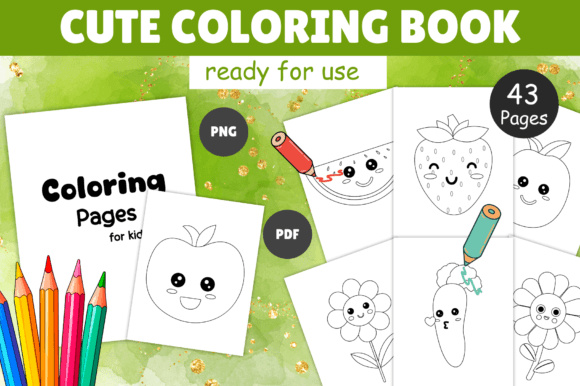 Download Cute Elements Coloring Book for Kids - Cute Collection