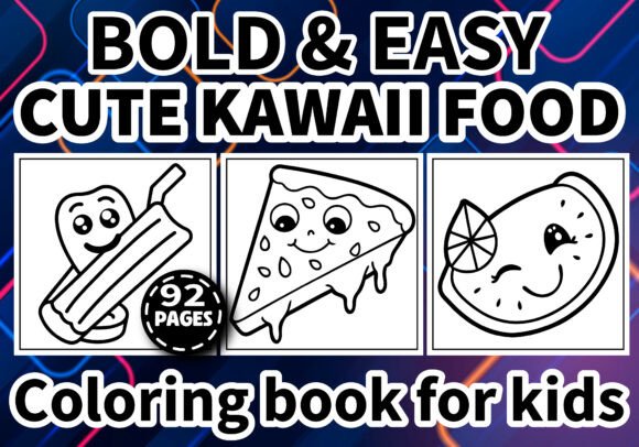 Download Cute Kawaii Food Coloring Pages for Kids - Cute Collection