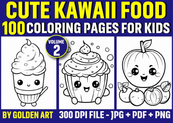 Download 100 Cute Kawaii Food Coloring Pages - Cute Collection
