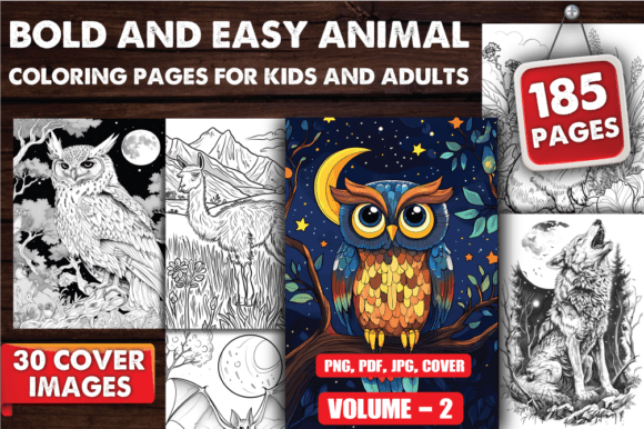 Download Bold and Easy Animal Coloring Pages V-02 - Animal Collection