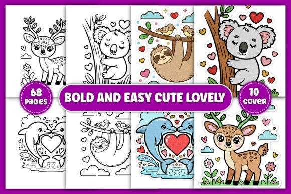 Download Bold and Easy Cute Lovely Coloring Pages - Cute Collection