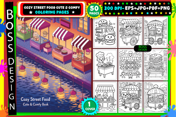 Download Cozy Street Food Cute &amp; Comfy Coloring - Cute Collection